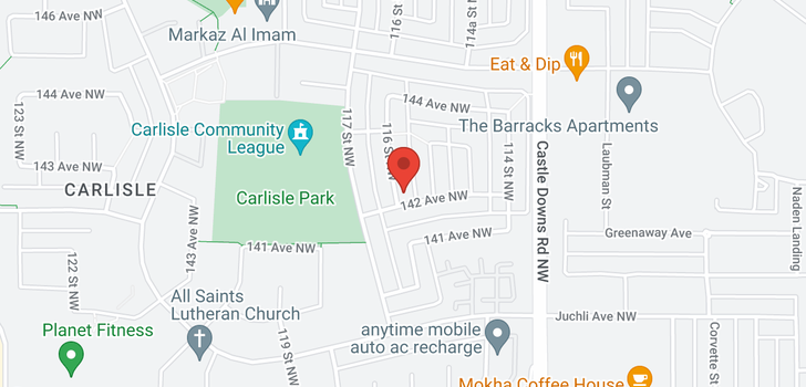 map of 14207 116 ST NW